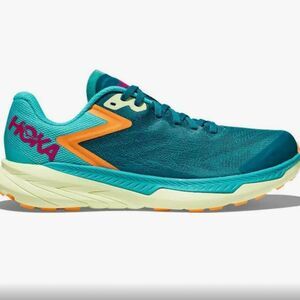 Hoka Zinal Mens Teal Performance Sneakers Size 9D Athleisure Outdoor Comfy